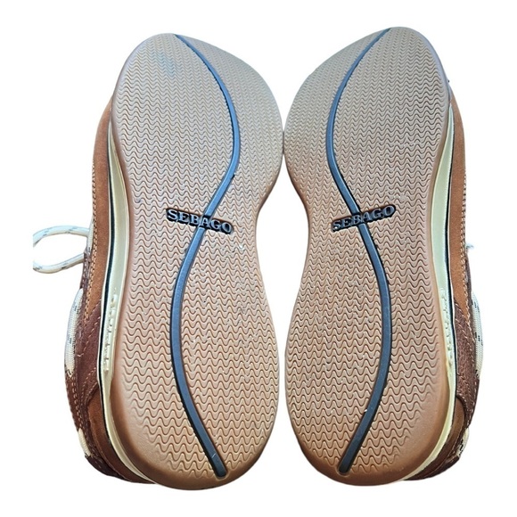 Sebago Leather Boat Triton Three-Eye Brown - Dark Brown Shoes 7000GF0-983 - Picture 15 of 16